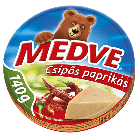 Medve dobozos sajt 140g. csípőspaprikás