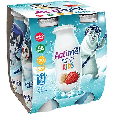 Danone actikids eper-banán 4x100g.