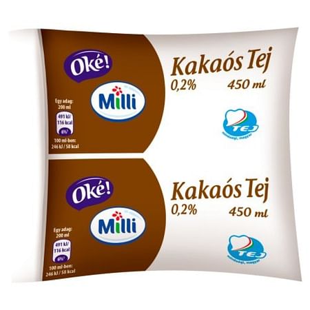 Oké Milli féltartós kakaóital 450 ml