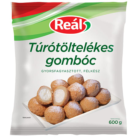 Reál túrótöltelékes gombóc 600 g.