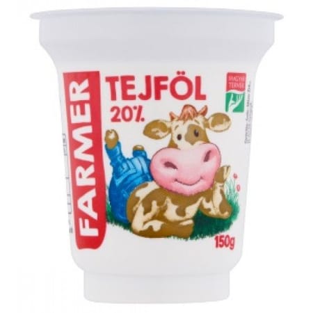 Farmer tejföl 150 g. 20%