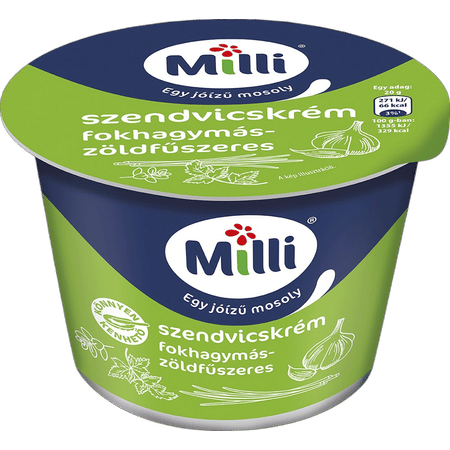 Milli szendvicskrém 200 g.fokh- zöldf.