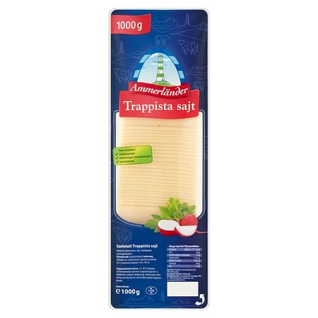 Ammerland szeletelt trappista sajt 1kg 40%