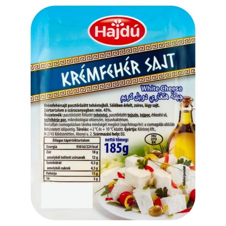 Hajdú krémfehér sajt 185g