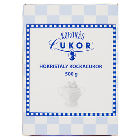 Kockacukor 500 g. Koronás