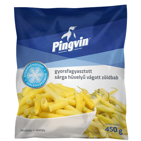 Pingvin sárga hüvelyű vágott zöldbab 450 g.