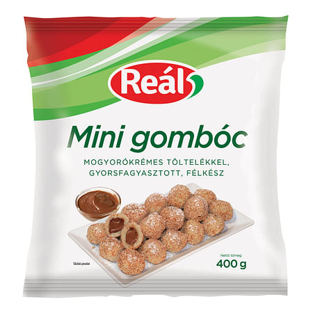 Reál mogyorókrémes mini gombóc 400g