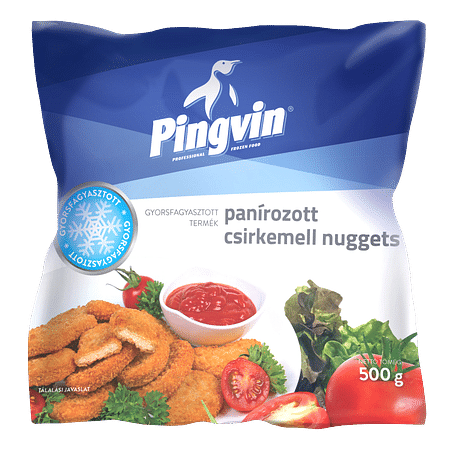 Pingvin panírozott csirke nuggets 500g.