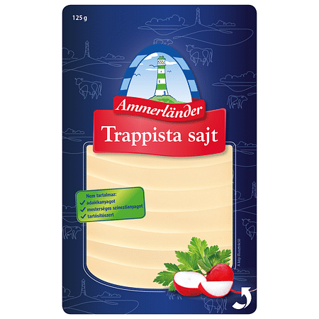 Ammerland 125g Trappista sajt 40 %  szeletelt