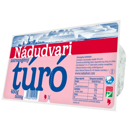 Nádudvari túró 450gr. zsírsz. (RÓZSASZÍN)
