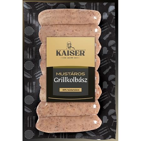 Kaiser Grillkolbász mustáros 210g