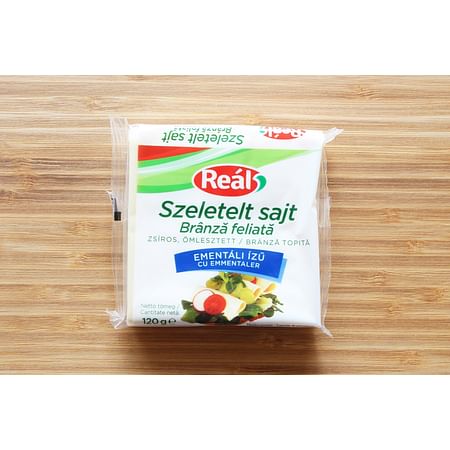 Reál szeletelt sajt  Ementáli 120g.(7db/cs)