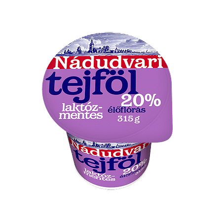 Nádudvari laktózmentes tejföl 20% 315g.