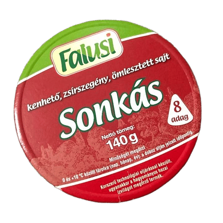 Falusi kördobozos sajt 140 g. sonkás