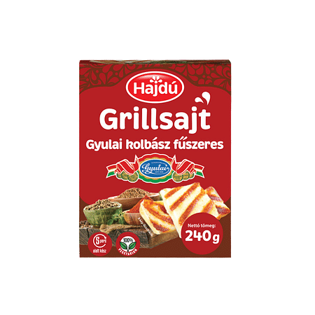 Hajdúsági grill sajt gyulai kolbászos 240g