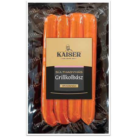 Kaiser Grillkolbász sülthagymás 210g