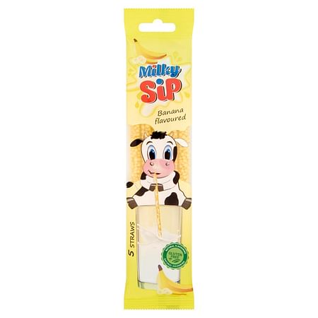 Milky Sip banános szívószál 5-ös csomag