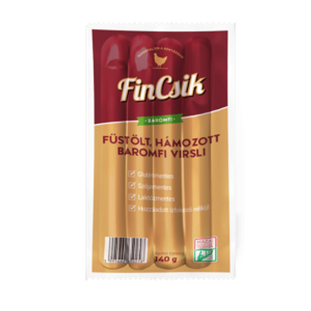 Fincsik baromfivirsli f.hámozott 140g