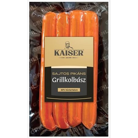 Kaiser Grillkolbász sajtos pikáns 210g