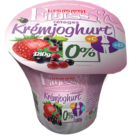 Nádudvari rét. krémjoghurt 0% erdei gy 180 g.Fitness