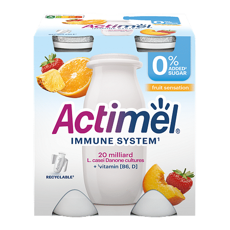 Danone actimel multifruit 4x100g.0%hozz.cukor