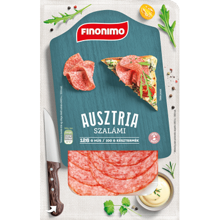 Finonimo szeletelt ausztria szalámi 65g szvg.