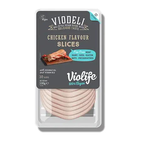 Viodeli csirke ízesítésű szeletek 100 g.