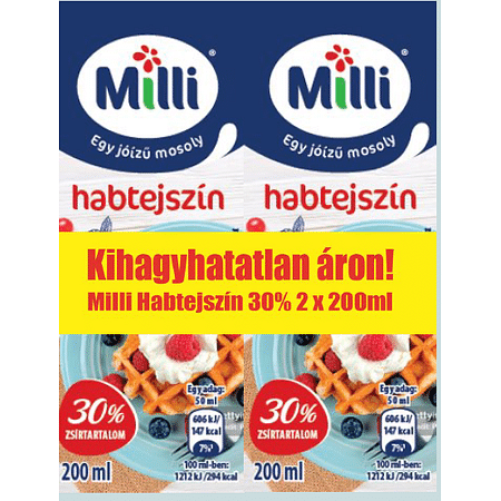 Milli habtejszín 2*200ml