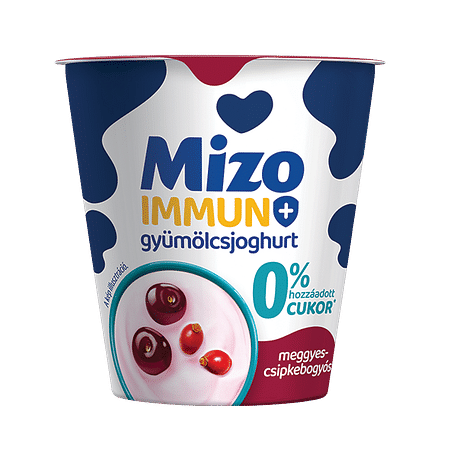 Mizo IMMUN+ meggy-csipkebogyó 0% hozz.cukor joghurt 125g