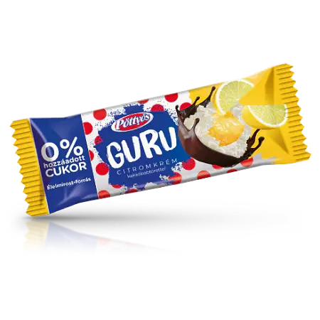 Pöttyös Guru 0% hozz.cukor citromkrém 30g.