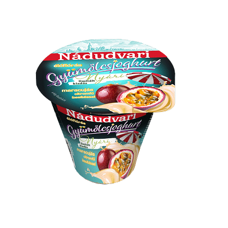 Nádudvari gyümölcsjoghurt 125g maracuja-citromfű C&D vitamin