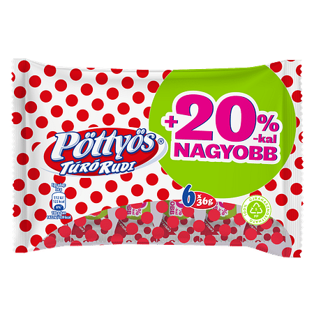 Pöttyös 6×36g Túrórudi  natúr ÉT