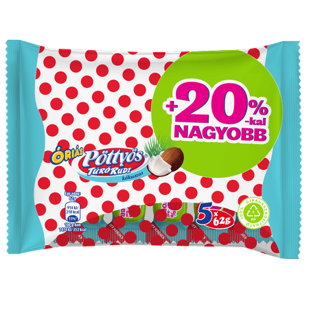 Pöttyös 5×62g Túrórudi ÓRIÁS kókuszos