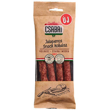 Csabai Snack kolbász jelapeno 100g vg.