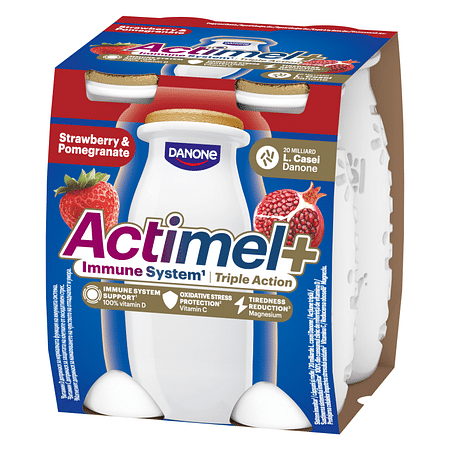 Danone actimel triple action eper-gránátalma 4x100 g