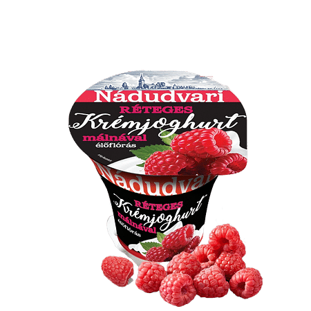 Nádudvari rét. krémjoghurt málna180g.