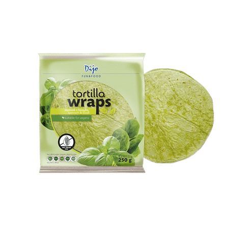 Tortilla spenót és bazsalikom íz 250 g. Dijo