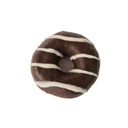 Fánk gyűrűs csokoládé ízű fehér CSÍKOKKAL 55 g