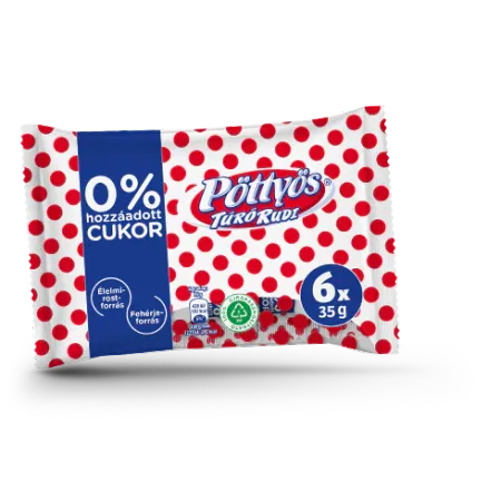 Pöttyös 6*35g Túrórudi  0% hozzáadott cukor nélkül