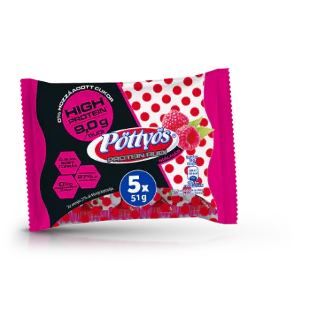 Pöttyös 5×51g Túrórudi protein málnás étb.