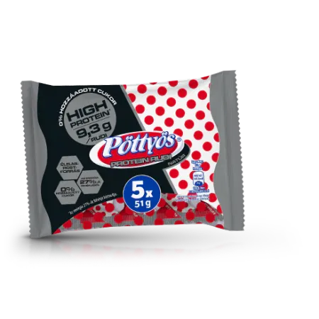 Pöttyös 5×51g Túrórudi protein natúr étb.