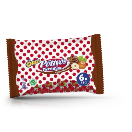 Pöttyös 6×51g Túrórudi  mogyorókrémes