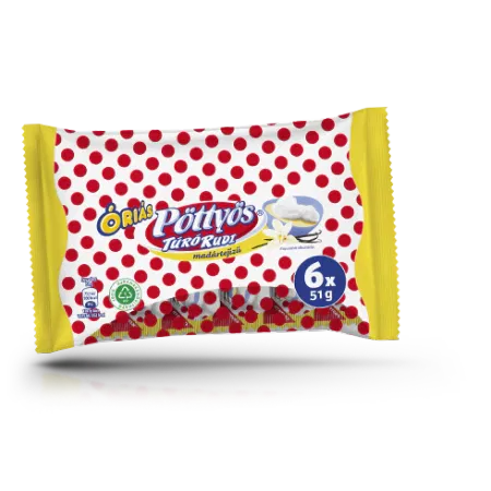 Pöttyös 6×51g Túrórudi  madártejes