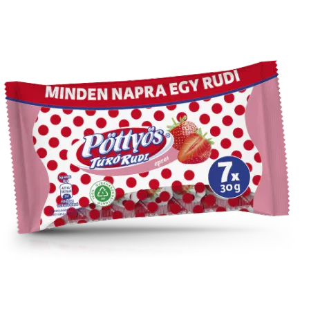 Pöttyös 7×30g Túrórudi epres