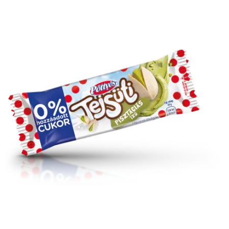 Pöttyös tejsüti 0% pisztácia ízű 20g