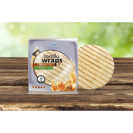 Tortilla grillezett 250 g.4 db Dijo
