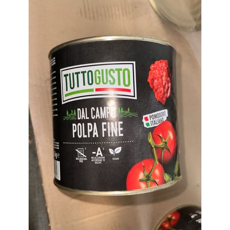 Hügli Tutto G. Polpa Fine paradicsom velő parad. lében 2500g